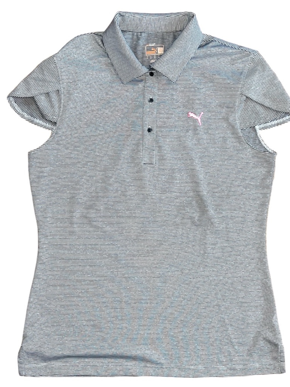 Puma Women’s Medium Flutter Cap Sleeve Golf Polo Shirt Dry Cell Technology Corp